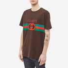 Gucci Men's New Logo T-Shirt in Brown