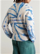 The Elder Statesman - Burnout Tie-Dyed Cashmere Sweater - White