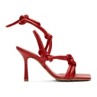 Bottega Veneta Red Stretch Heeled Sandals