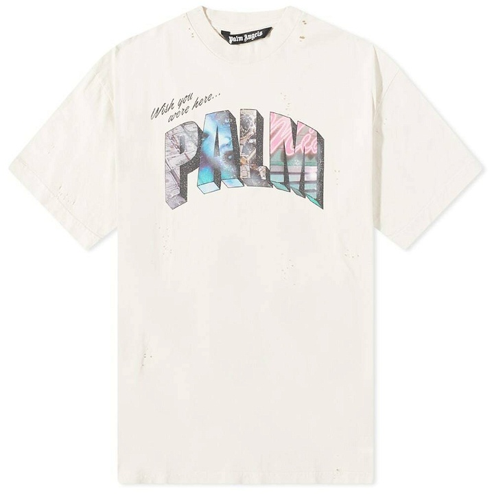 Photo: Palm Angels Men's Sign T-Shirt in White/Multi