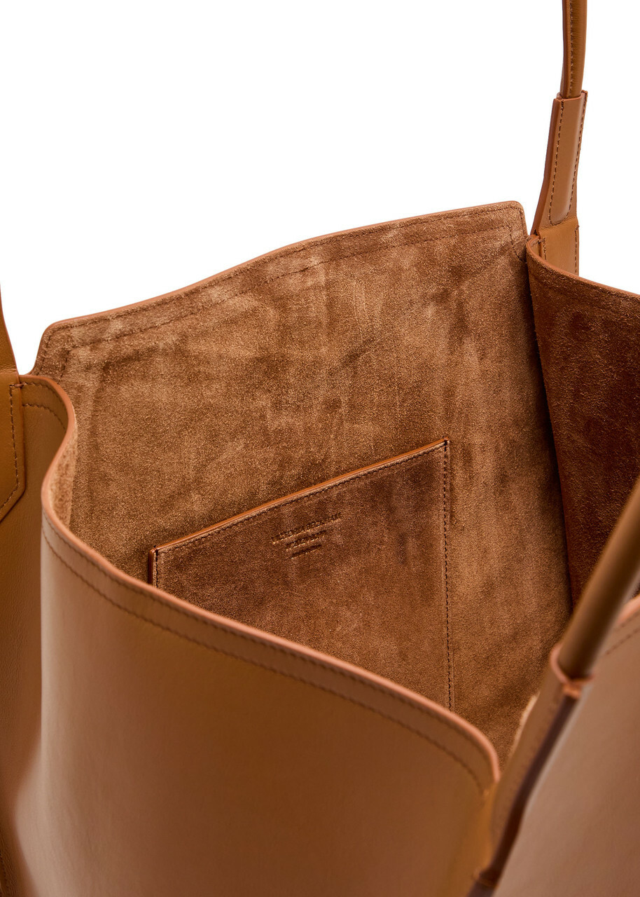 Victoria Beckham Victoria Small Panelled Leather Tote - Tan - One Size