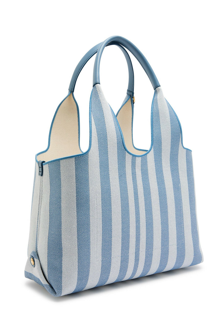 Chloe Stripy East-west Canvas Tote bag - Blue - One Size