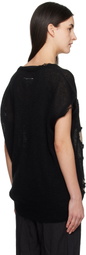 MM6 Maison Margiela Black Abstract Colourblock V-Neck Vest