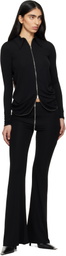 Alexander Wang Black Mid-Rise Zipper Trousers