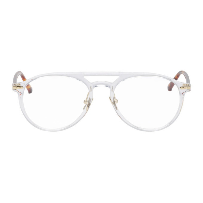 Photo: Linda Farrow Luxe Transparent and Tortoishell 23 C4 Glasses