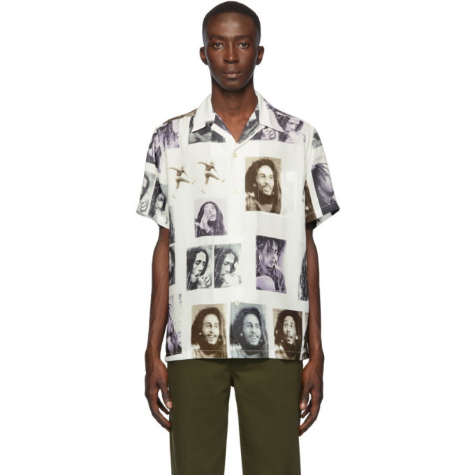 Photo: Wacko Maria White Bob Marley Hawaiian Shirt