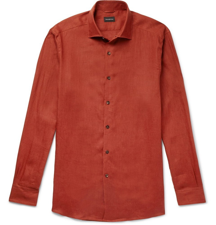 Photo: Ermenegildo Zegna - Linen Shirt - Brick