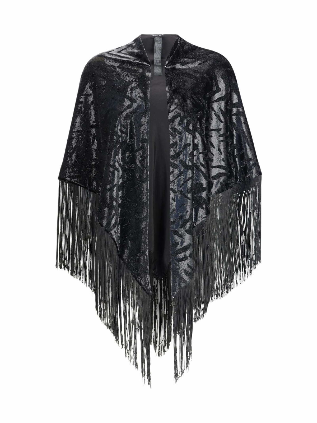 Giorgio Armani Velvet Shawl With Fringes