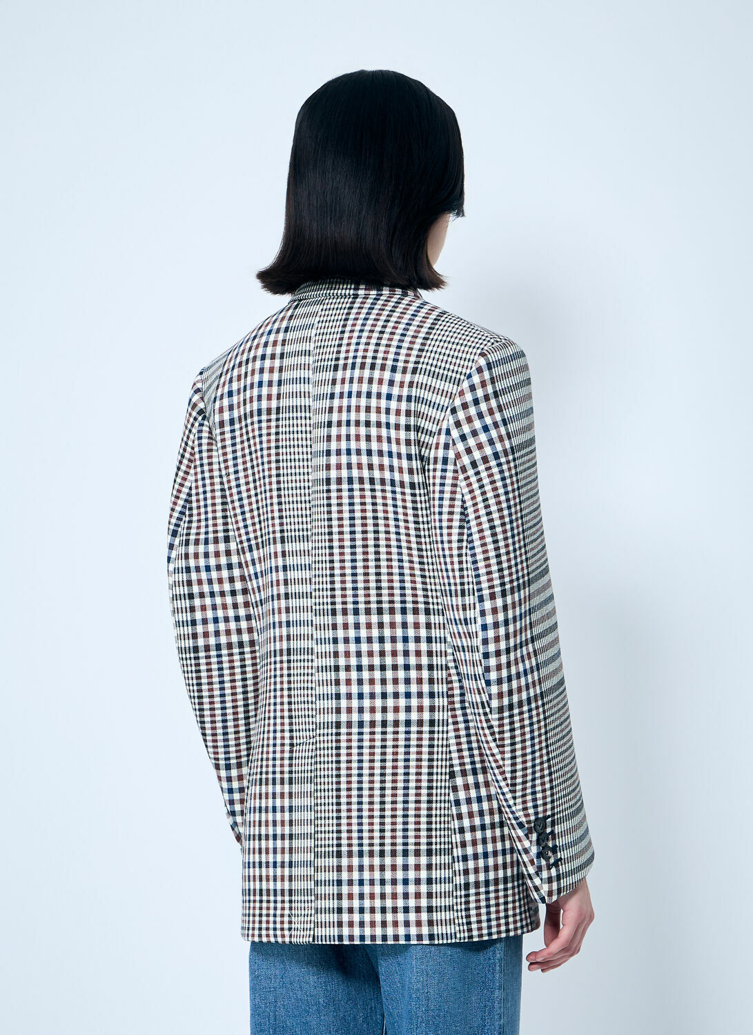 Bottega Veneta Structured Check-Cotton Blazer