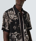 Dolce&Gabbana Floral silk bowling shirt