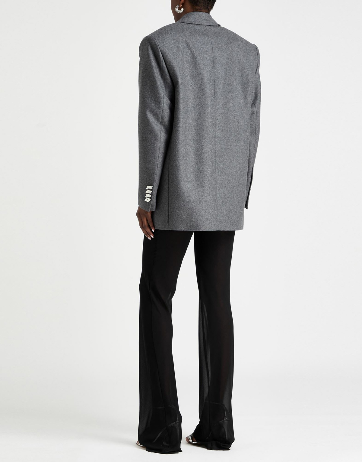 The Attico Womens Blazer in Grey