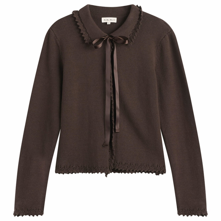 Photo: My Mum Made It Women's Lace Knit Cardigan in Earth