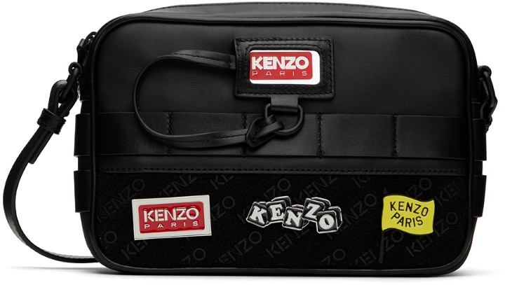 Photo: Kenzo Black Kenzo Paris Velcro Messenger Bag