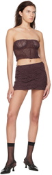 nastyamasha SSENSE Exclusive Brown Crocheted Corset