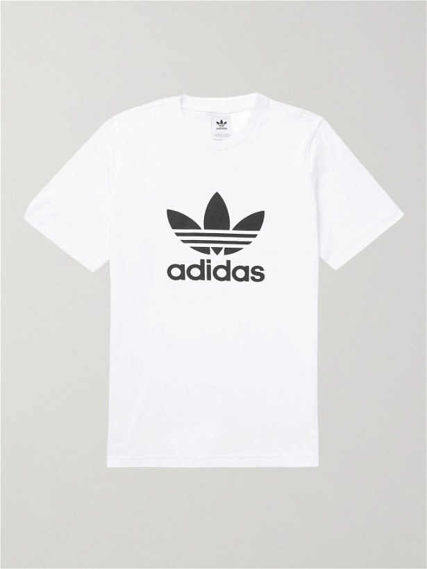 Photo: ADIDAS ORIGINALS - Logo-Print Cotton-Jersey T-Shirt - White