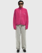 Cole Buxton EMBROIDERED RIB KNIT ZIP THROUGH pink Mens Pullovers/Zippers & Cardigan