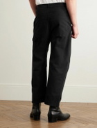 Nili Lotan - Carpenter Straight-Leg Cropped Cotton-Blend Twill Trousers - Black