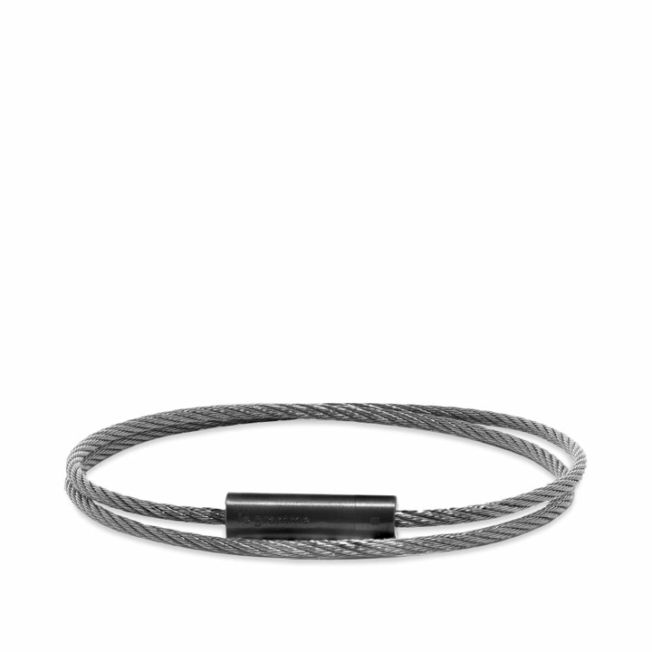 Photo: Le Gramme Brushed Double Ceramic Cable Bracelet