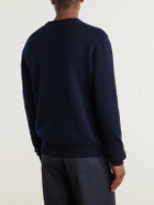 Moncler - Logo-Appliquéd Virgin Wool Sweater - Blue