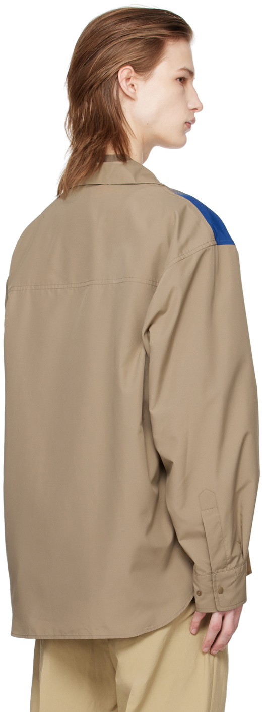 meanswhile Brown Feather Smooth Snap Shirt