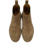 Saint Laurent Brown Suede Creeper Chelsea Boots