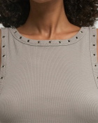 Gestuz GZDREW REVERSIBLE EYELET DRESS Grey Women