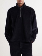 Aimé Leon Dore - Cotton-Corduroy Zip-Up Sweatshirt - Black