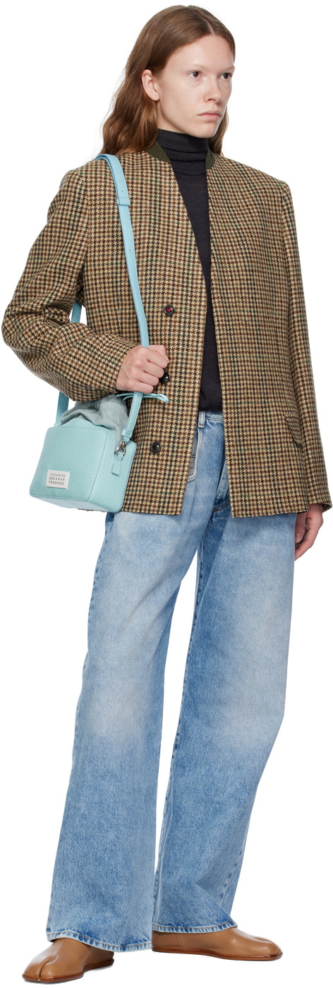 Maison Margiela Blue Logo Crossbody Bag