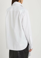 Saint Laurent Scarf-effect Cotton-poplin Shirt White