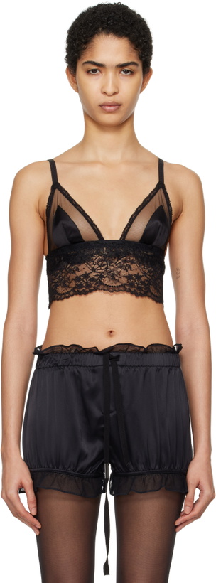 Photo: Dolce&Gabbana Black Soft-Cup Satin Camisole