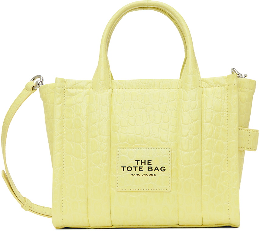 Marc Jacobs Yellow 'The Croc-Embossed Small' Tote Marc Jacobs