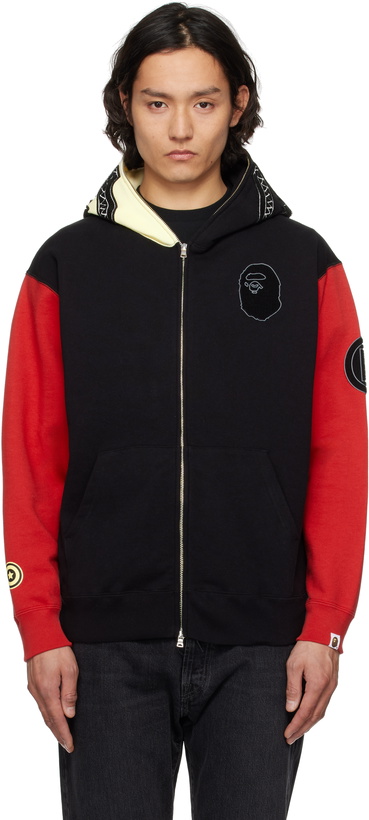 Photo: BAPE Black & Red China Shark Full Zip Hoodie