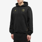 Nike Men's Air Jordan X PSG Pullover Fleece Hoody in Black/Tour Yellow