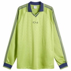 Polar Skate Co. Men's Davie Football Shirt in Peridot/Dark Blue