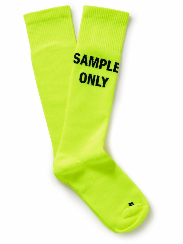 Photo: Acne Studios - Sample Only Stretch-Nylon Jacquard Socks - Yellow