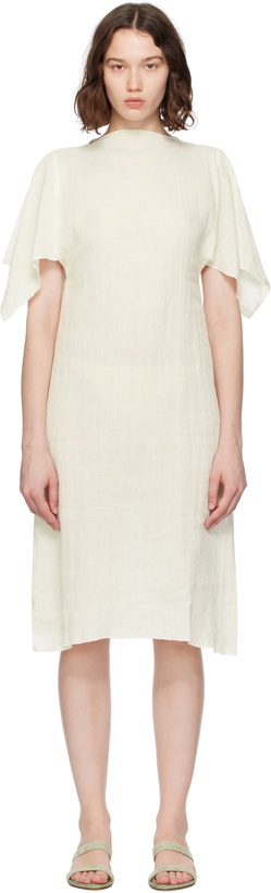 Photo: Baserange Off-White Folio Midi Dress