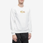 Comme des Garçons SHIRT Men's x Lacoste Large Croc Crew Sweat in White/Gold