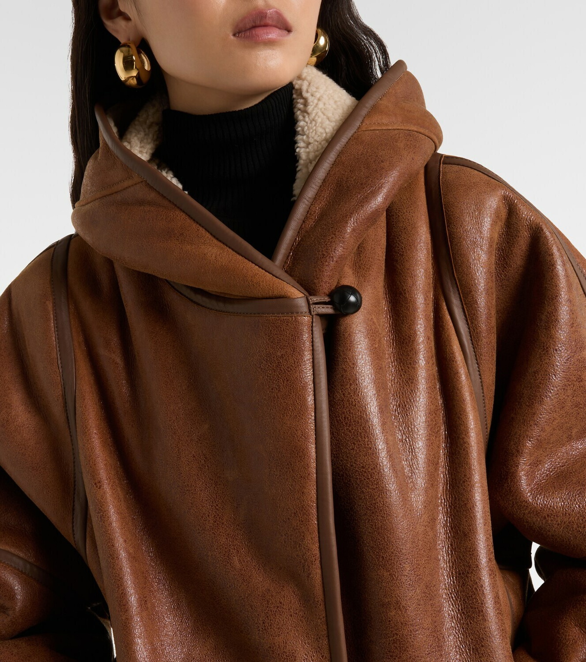 Isabel Marant Amiel shearling-lined leather jacket