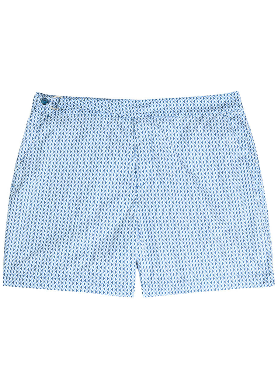 Gusari The Deia Printed Shell Swim Shorts Blue