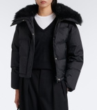 Yves Salomon Doudoune shearling-trimmed down jacket