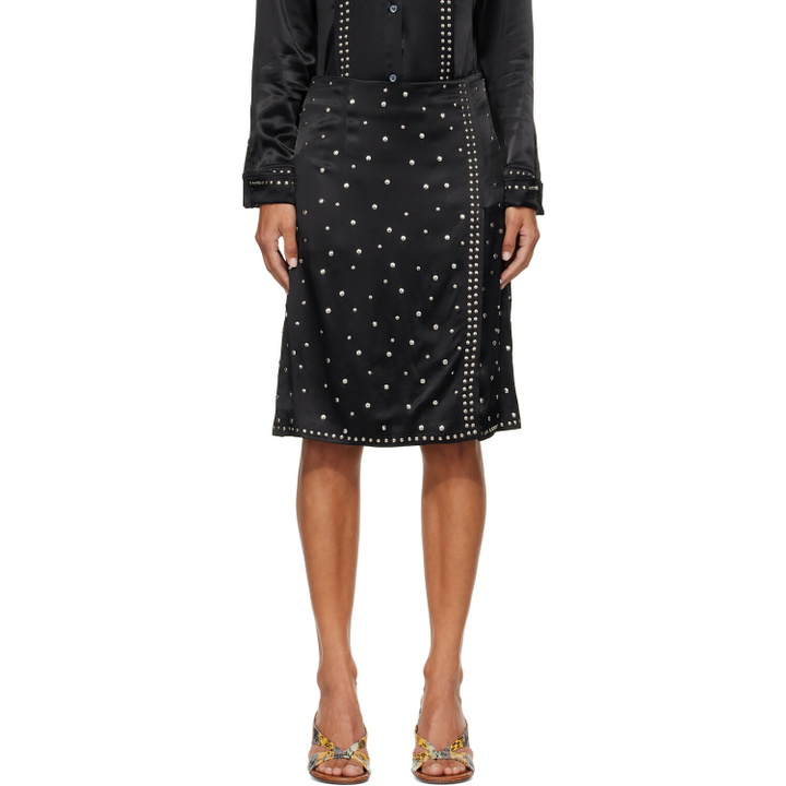 Photo: Wales Bonner Black Cosmic Midi Skirt
