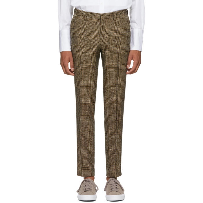 Photo: Tiger of Sweden Tan Houndstooth Matte Trousers 