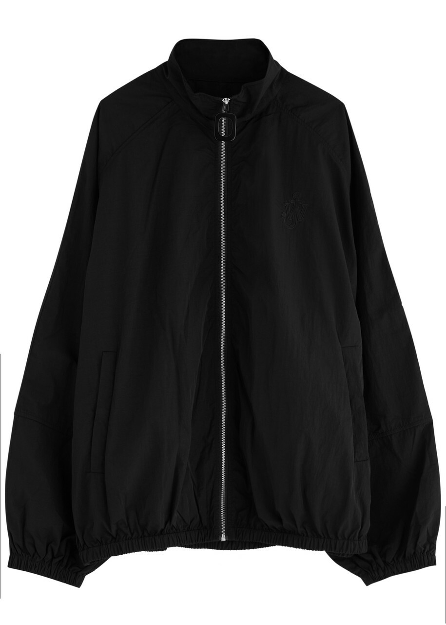 JW Anderson Logo-embroidered Nylon Track Jacket Black JW Anderson