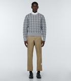 Thom Browne - Houndstooth jacquard wool-blend sweater