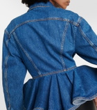 Alexander McQueen Peplum denim jacket