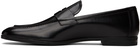 TOM FORD Black Smooth Leather Loafers