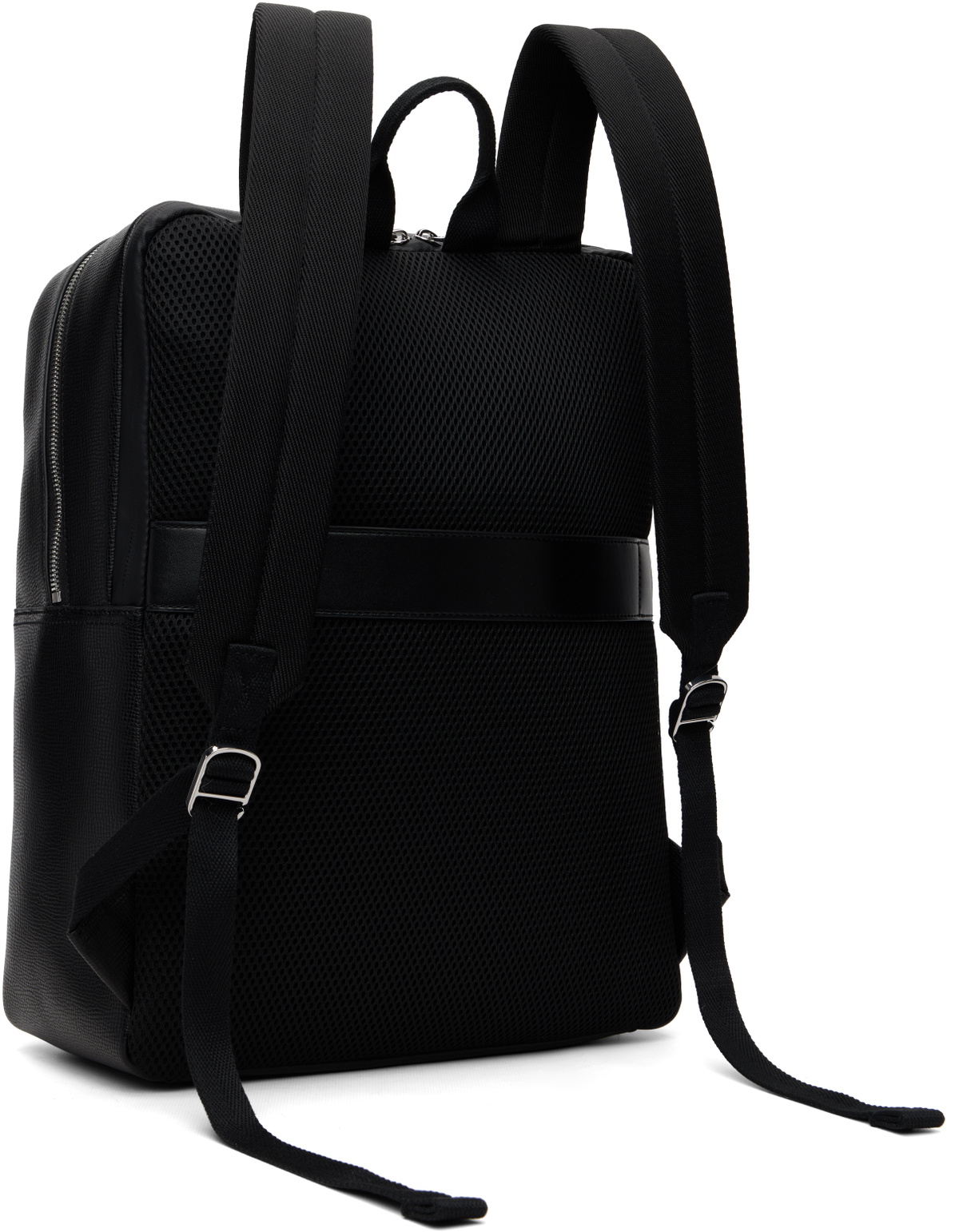 Lacoste Black Ossian Leather Backpack