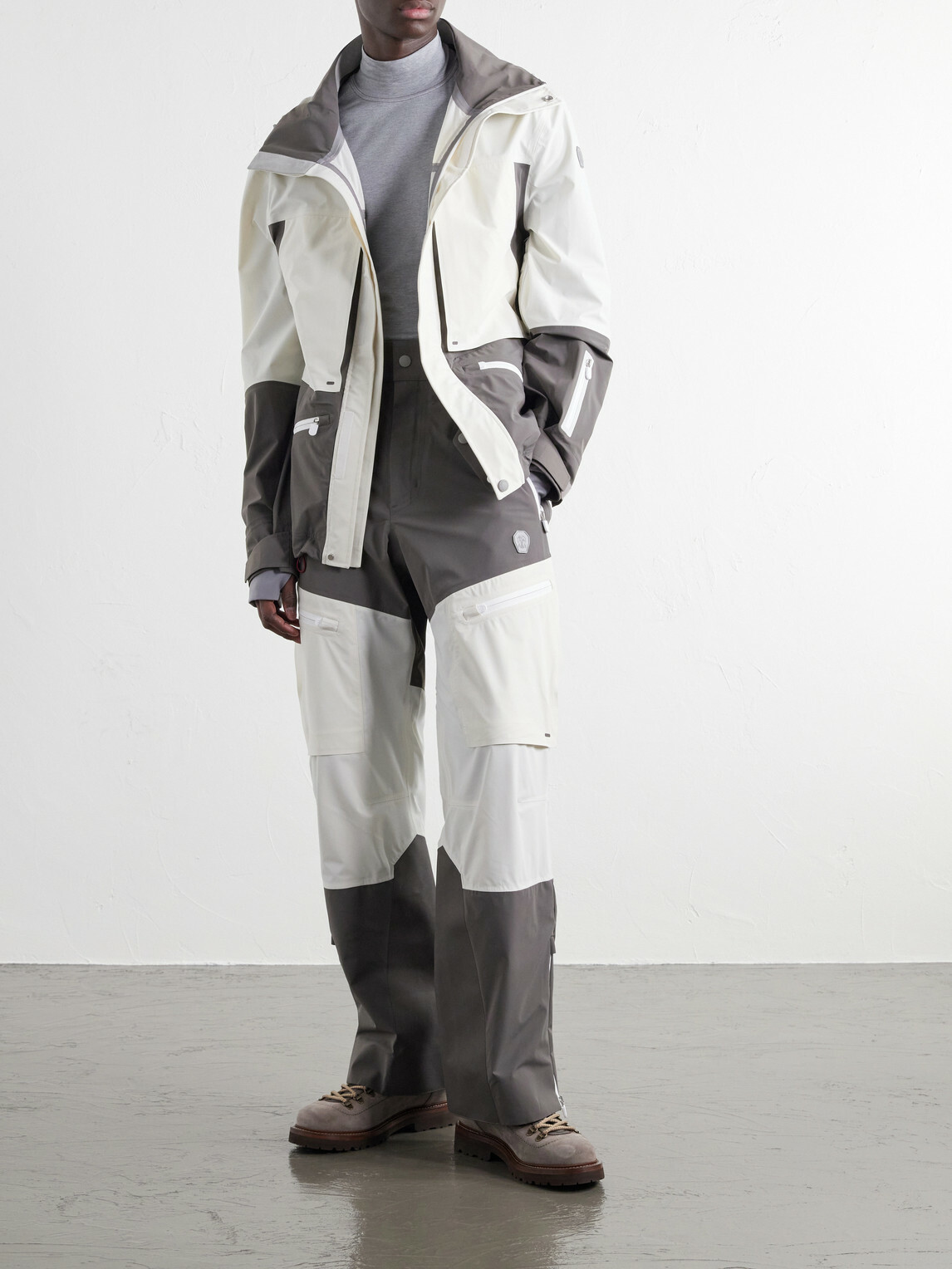Brunello Cucinelli - Straight-Leg Panelled Shell Ski Pants - Gray