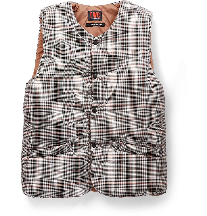 Photo: The Workers Club - Checked Padded Cotton-Twill and Shell Gilet - Gray