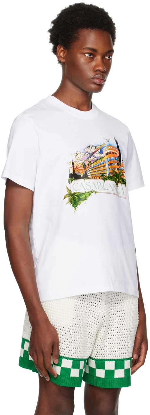 【関税込み】Casablanca ホワイト For The Peace Tシャツ White 'For The Peace' T-Shirt by Casablanca on Sale